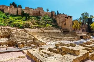 The Alcazaba, Málaga's Moorish castle, with Roman ruins below